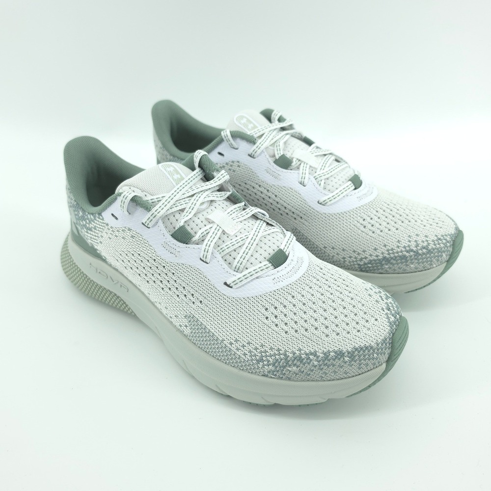 Under Armour Womens HOVR Turbulence 2 Mesh White Green size 10 Running Shoes